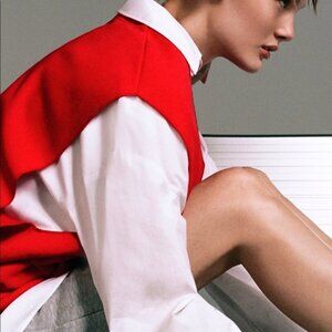 Zara oversized plush vest